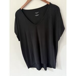 Joan Vass Sleaveless Top Size Large Bundle (2) Blue/Black Casual Career Office